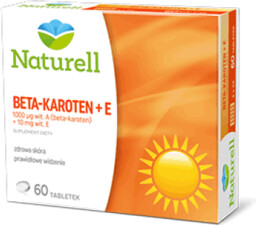 NATURELL Beta-karoten + E 60 tabletek