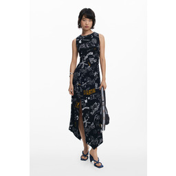 Sukienka midi graffiti