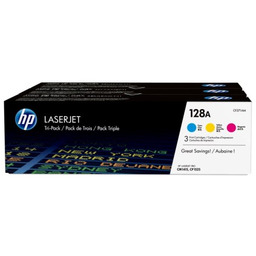 Hewlett-packard HP 128A zestaw 3 oryginalnych wkładów
