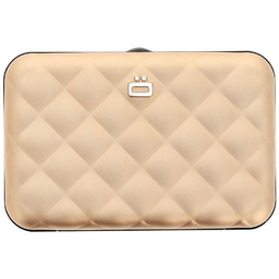 Aluminiowy portfel pikowany Ogon Design Quilted Button -