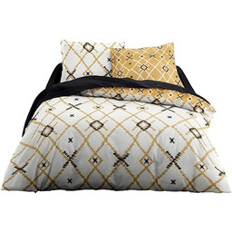 TODAY Komplet pościeli 220X240 etniczny żółty nadruk Crazy