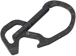 Karabińczyk CIVIVI Click Carabiner Keychain Multi-Tool, Flamed Titanium
