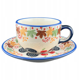 Filiżanka ze spodkiem 180 ml Unikat Jeże dek.