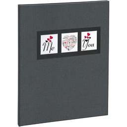 EXACOMPTA Guest Book, Black, 27 x 22 cm