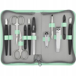 Zestaw do manicure Solingen 12 Elementowy z Zielonym