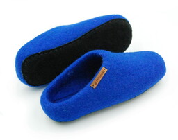 Feltiness, Niebieskie, kapcie wełniane z podeszwą 41-42 (26cm)