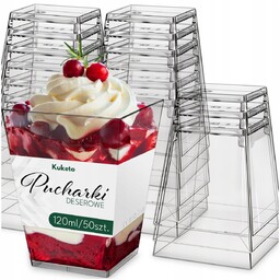 PUCHARKI DO DESERÓW LODÓW 120ml POJEMNIK NA PRZEKĄSKI