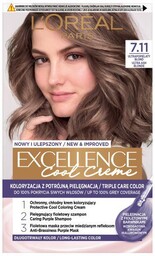 LOREAL Excellence Creme Farba do włosów 7.11 Ultrapopielaty