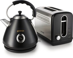 Zestaw Agd Gorenje Retro czajnik K17CLBK toster T1100CLBK