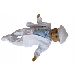 Ubranko do chrztu dla chłopca marynarka garnitur komplet