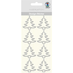 Ursus 75070020 designerskie naklejki, choinki, 8 sztuk, samoprzylepne,