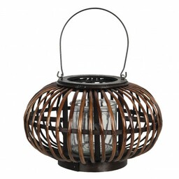 Drewniany Lampion Okrągły Brązowy D Clayre & Eef