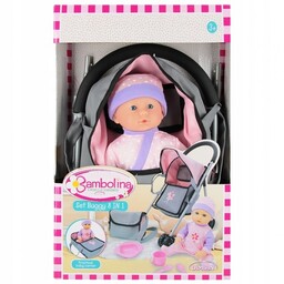 Wozek Spacerowy Z Lalka Bambolina BD2118