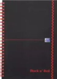 Kołozeszyt A5/70K Oxford Black&Red PP kratka - HAMELIN