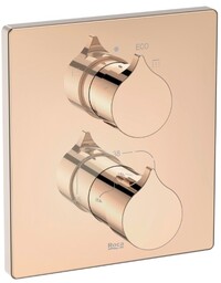 Roca Insignia bateria wannowo-prysznicowa termostatyczna podtynkowa Rose Gold