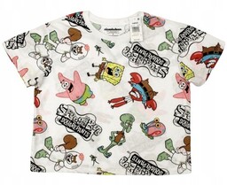 Koszulka damska młodzieżowa SpongeBob Kanciastoporty r. M Krótka