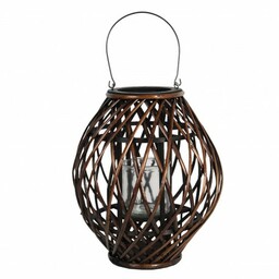 Drewniany Lampion Okrągły Brązowy F Clayre & Eef