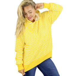 Damska bluza z kapturem w paski oversize CANDY