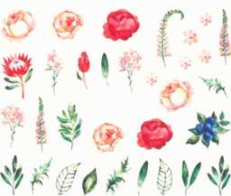 Naklejki wodne do paznokci kwiaty STZ-834