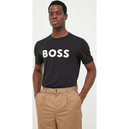 BOSS t-shirt bawełniany BOSS CASUAL kolor czarny