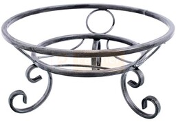 KWIETNIK METALOWY NA 1 KWIAT 17 CM SREBRNY