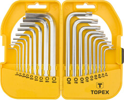 Klucze sześciokątne i Torx, zestaw 18 szt.