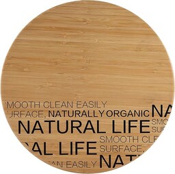 Bergner naturalna okrągła deska do krojenia z bambusa,