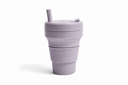 Stojo Kubek wielorazowy składany Biggie Lilac, 470ml
