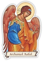Naklejka religijna z Archaniołem Rafałem - Uzdrowienie