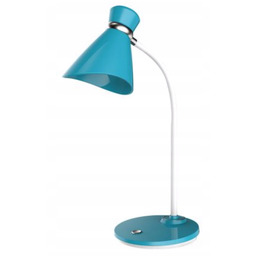 Dziecięca lampka biurkowa metalowa E27 niebieska