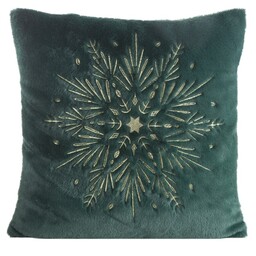 Eurofirany Poszewka świąteczna 45x45 Chp 119B zielona ciemna