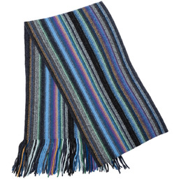 Granatowy szal z wełny owczej SW-019