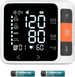 Ciśnieniomierz Nadgarstkowy Pamięć Pomiarów LCD Sencor SBD 0900WH