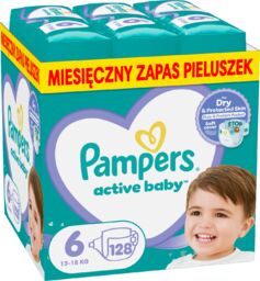 Pampers Active Baby 6 (13-18 kg), pieluchy, 128