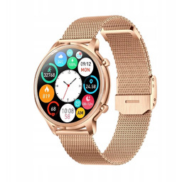 Smartwatch damski Manta Kelly złoty stalowy
