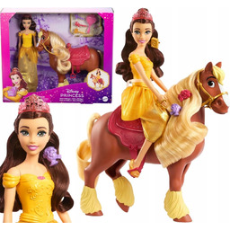 Disney Lalka Bella i koń Filip Zestaw Princess