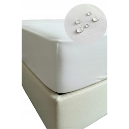 Spod Igły I Nitki Prześcieradło nieprzemakalne 200x200 białe