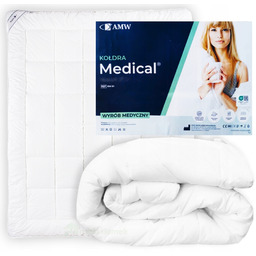 Kołdra Medical+ 140x200 Polska Sprężysta Całoroczna Antyalergiczna 95°C