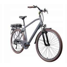 Rower elektryczny Indiana Pulse męski 28 cali Tytanowo-szary