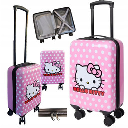 Hello Kitty Walizka Kabinowa Różowa Twarda Podróżna Bagaż