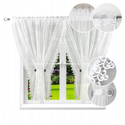 Firana Gotowa 500x140 Firany Firanka Biała Kokony Upinana