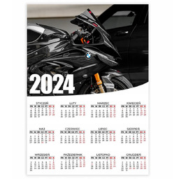 Kalendarz Plakatowy Ścienny 2024 Rok 50x70 BMW Brembo