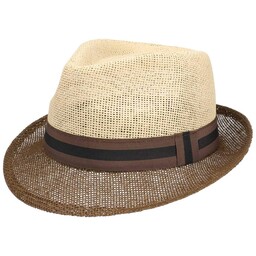 Kapelusz Słomkowy Twotone Trilby by Lipodo, naturalny-brązowy, cm