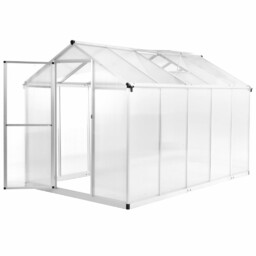 vidaXL Szklarnia z ramą aluminiową, 302x190x195 cm, 11,19