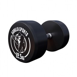 22,5 kg Hantla stała gumowana profesjonalna Gorilla Sports