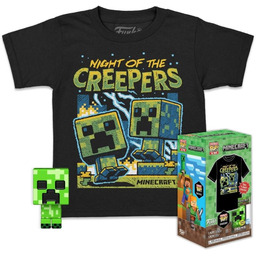 Funko POP!, koszulka, minecraft, niebieski creeper + tee,