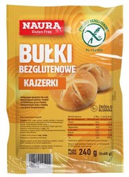 Bułki bezglutenowe kajzerki 240 g, Naura