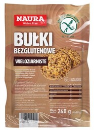Bułki bezglutenowe wieloziarniste 240 g, Naura