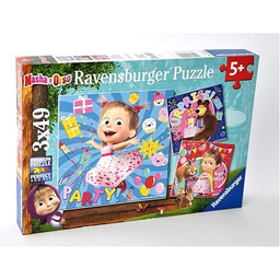 Ravensburger - Puzzle Masza i Niedźwiedź, kolekcja 3x49,