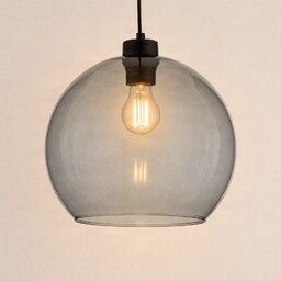 Lampa Wisząca TK Lighting, Cubus, ściemnialny, szary, salon,